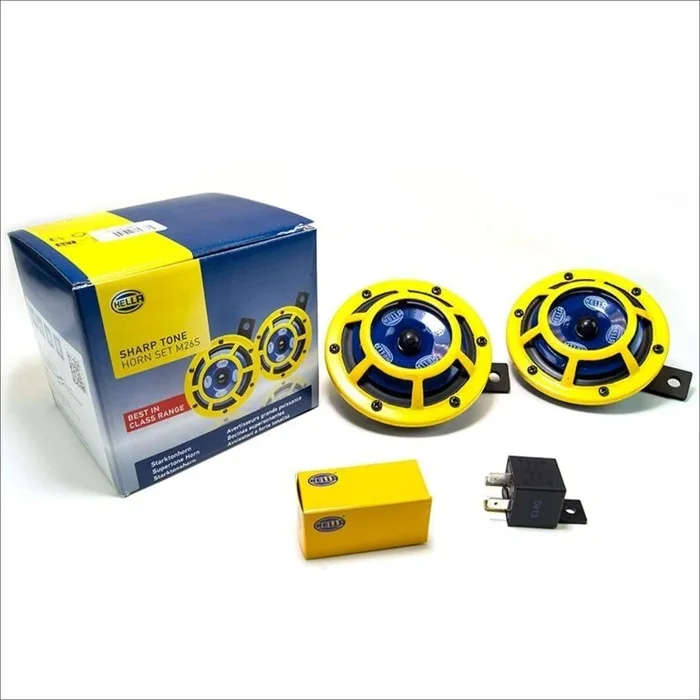 Hella Sharptone Horn Set Yellow – 2015-2021 Subaru WRX / STI