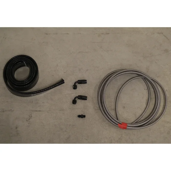 Holset Oil in Kit Turbo 2 x 90 Degrees AN4 + Silicone Heat Protection Stocking