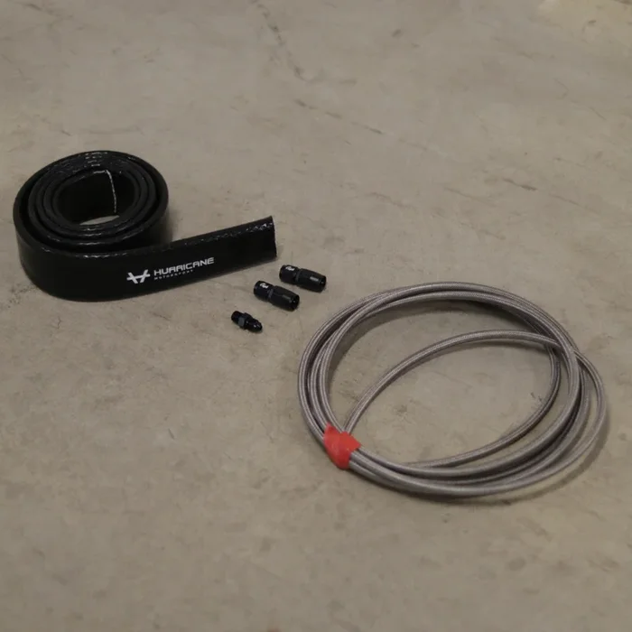 Holset Oil in Kit Turbo 2 x Straight AN4 + Silicone Heat Protection Stocking
