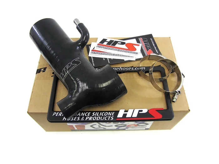 HPS Black Reinforced Silicone Post MAF Air Intake Hose Kit – Retain Stock Sound Tube Subaru 13-16 BRZ