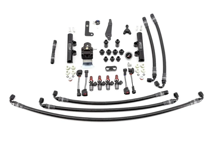 IAG PTFE Flex Fuel System Kit w/ 1300cc Injectors, Lines, FPR, Black Fuel Rails – 2015-2021 Subaru STI