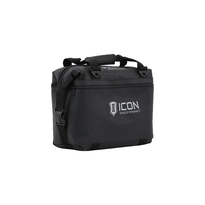 ICON 12PK CARBON AO COOLER WITH STANDARD ICON LOGO – ICON-2142-STL-BL/CB-12PK