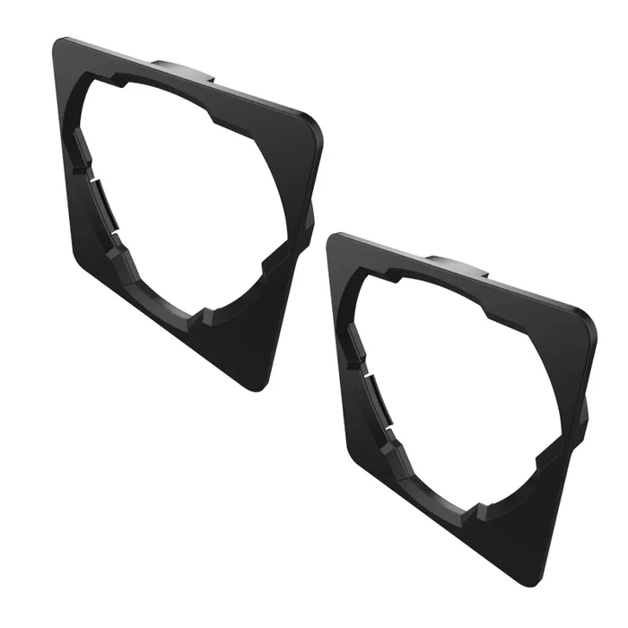 KC HILITES THE 7469 FLEX ERA(R) 3 UNIVERSAL SQUARE SHROUD MOUNT PROVIDES A CLEAN AND SIMPLE MOUNTING OPTION FOR USE WITH AFTERMARKET BUMPERS. – 7469