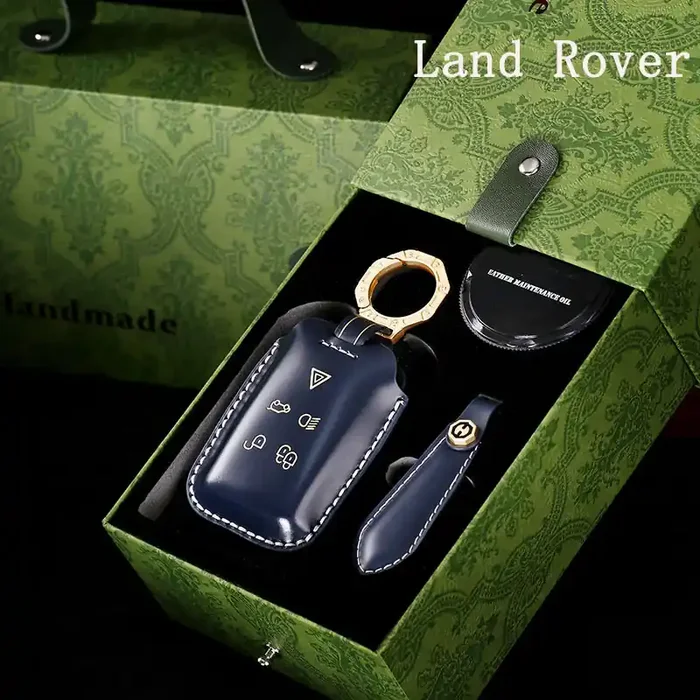 Land Rover Key Fob Cover with Keychain, Full Protection, Compatible with 2018-2023 Land Rover Range Rover Evoque, Sport, Vogue
