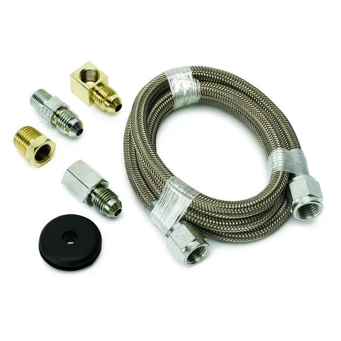 Line, Braided Stainless Steel, #4 Dia., 3ft. Length, -4an And 1/8″ Nptf Fittings