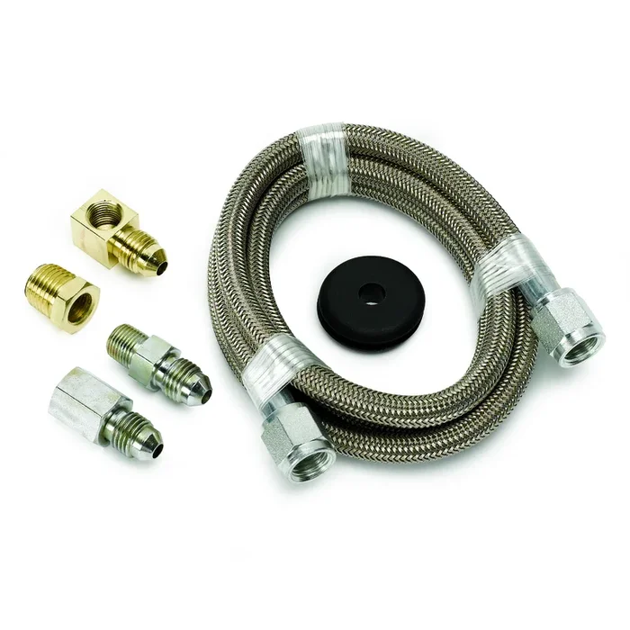 Line, Braided Stainless Steel, #4 Dia., 4ft. Length, -4an And 1/8″ Nptf Fittings