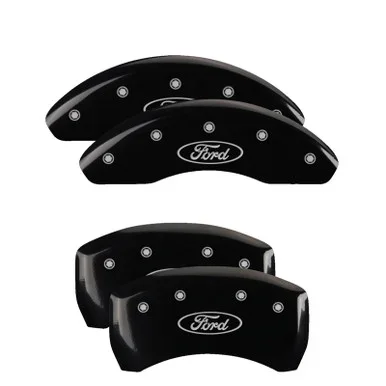 MGP Maverick Caliper Covers Front & Rear – Black/Silver Finish w/ Ford Logo (2022-2024)