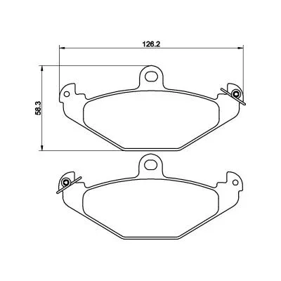 Mintex Brake Pads MDB1891-M1144 Vauxhall VX220 Rears