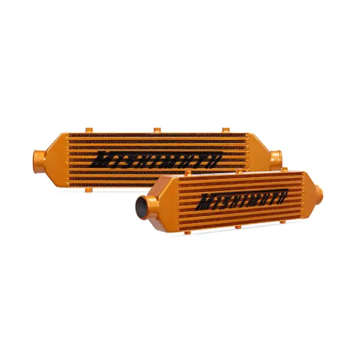 Mishimoto Universal Gold Z Line Intercooler Overall Size 28x8x3 Core Size 21x6x2.5 Inlet / Outlet