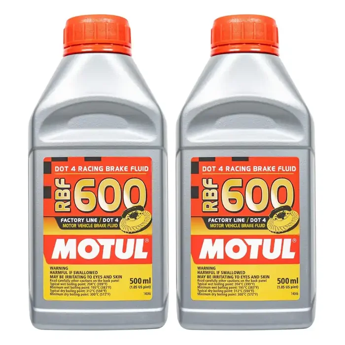 Motul (2 Pack) 100949 8068HL RBF 600 Factory Line Dot-4 100 Percent Synthetic Racing Brake Fluid – 500 ml
