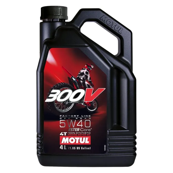 Motul 300 “V” 5w40 Factory Line 100% ESTER Synthetic 4-Stroke Oil – Liter