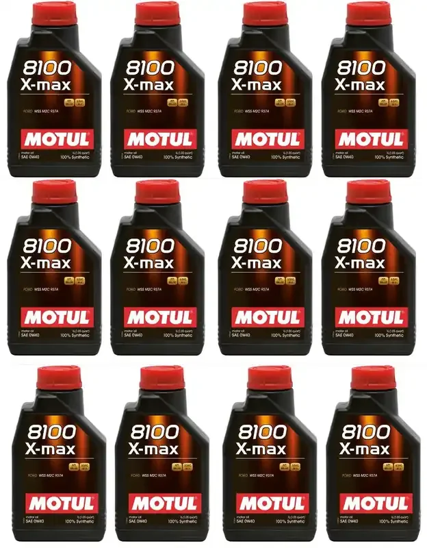 Motul 8100 0W40 X-Max Engine Oil 12 Liter