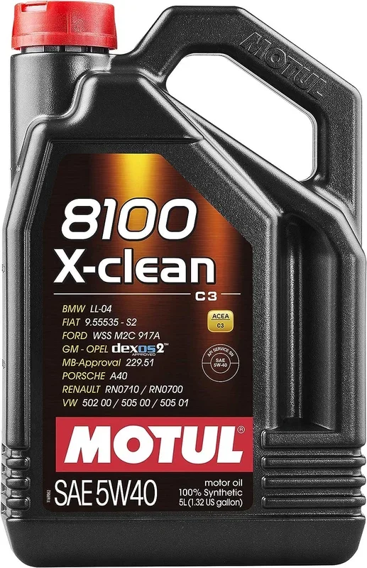 Motul 8100 5W40 X-Clean C3 Engine Oil 5L