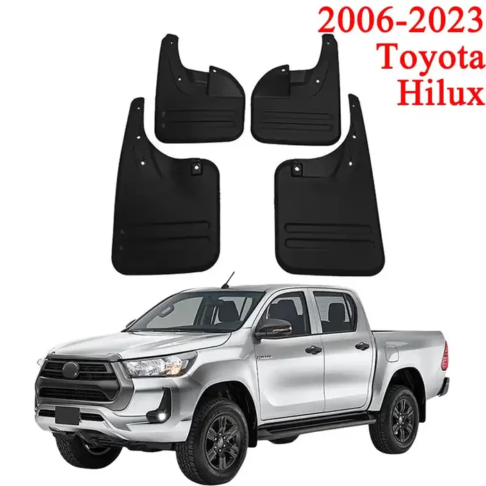Mud Flaps for 2006-2023 Toyota Hilux Vigo , Front & Rear Mud Splash Guards Accessories – 4 Pcs