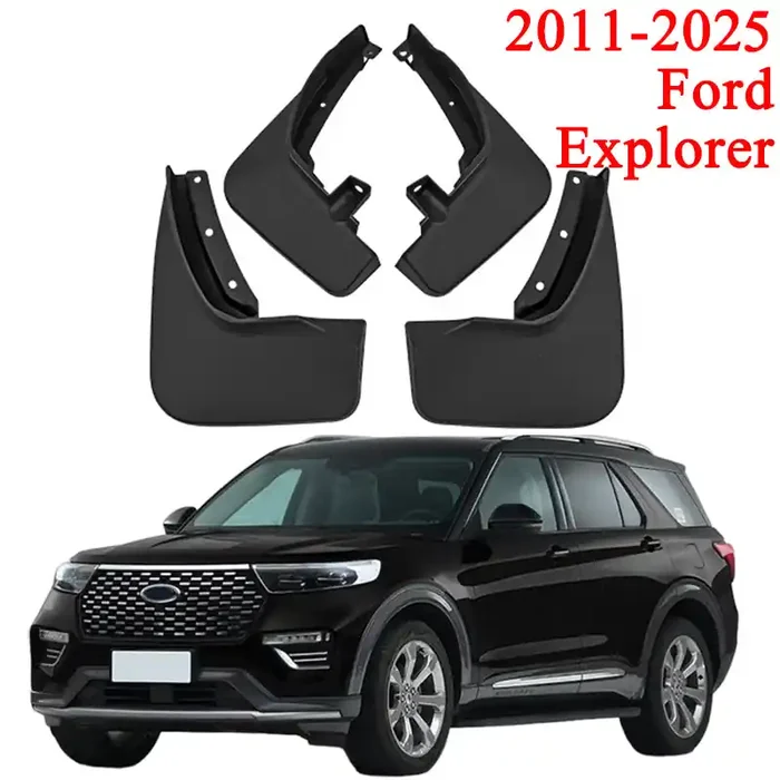 Mud Flaps Kit for Ford Explorer (2011-2025) – Front and Rear Mud Splash Guards, 4-Piece Set
