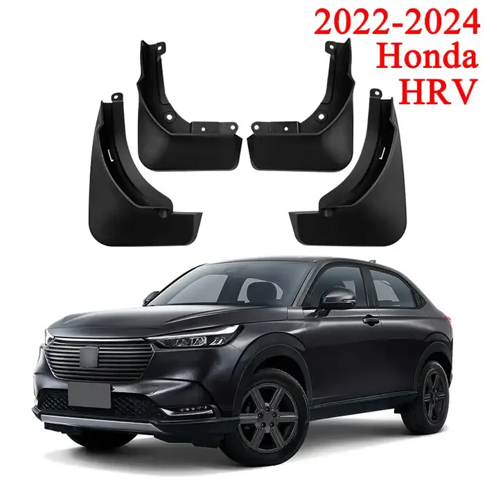 Mud Flaps Mud Guards Fit for 2022-2024 Honda HRV E EL (Low Spec), Front & Rear Mud Splash Guards Accessories – 4 Pcs