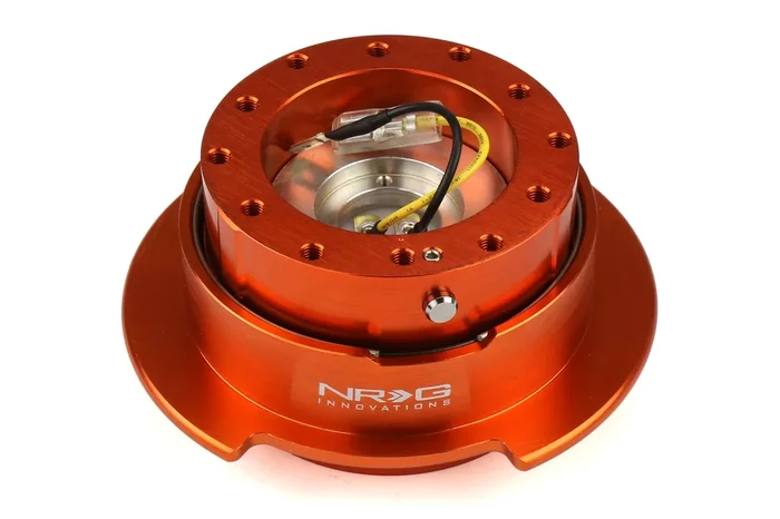 NRG Generation 2.5 Quick Release Steering Wheel Adaptor : Orange Body / Orange Ring (SRK-250OR) – Universal
