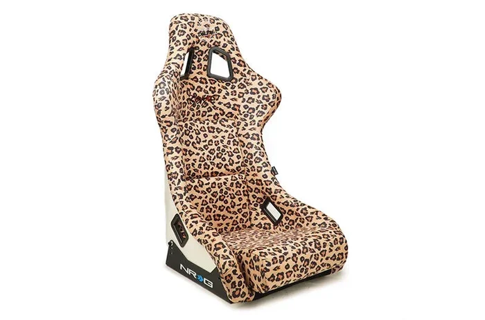 NRG Innovations FRP Bucket Seat Prisma Savage Edition – Brown Cheetah (Large) – Universal