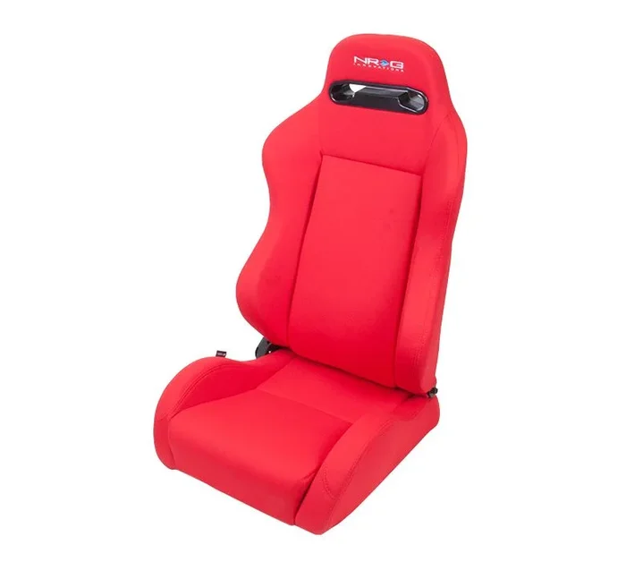 NRG Innovations Type-R Cloth Sport Seat Red w/ Red Stitch w/ logo – Universal