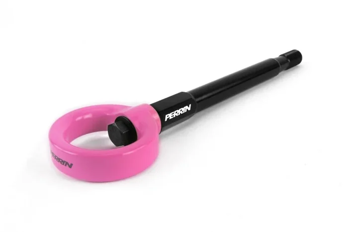 PERRIN 08-14 Subaru WRX & STI / 08-11 Impreza / 05-09 Legacy Tow Hook Kit (Front) – Hyper Pink