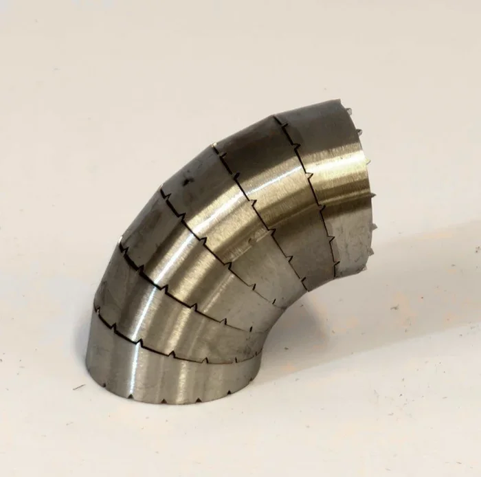 Pie cut Ø54.0mm 15° r=54.0 Stainless