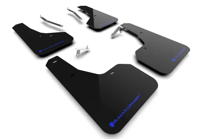Rally Armor 22-24 Subaru Forester & Wilderness Black UR Mud Flap w/Blue Logo