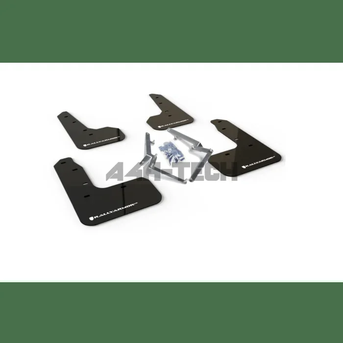 Rally Armor Mud Flaps (OEM side skirts only) black/white logo (Civic 2017+ 1.0/1.5 FK6/FK7)
