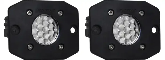 RIGID Ignite Back-Up Kit Diffused Lens Flush Mount Black Housing Pair – 20641