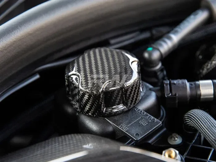 RW Carbon – Carbon Fiber Charge Cooler Tank Cap Cover – BMW F/G Chassis