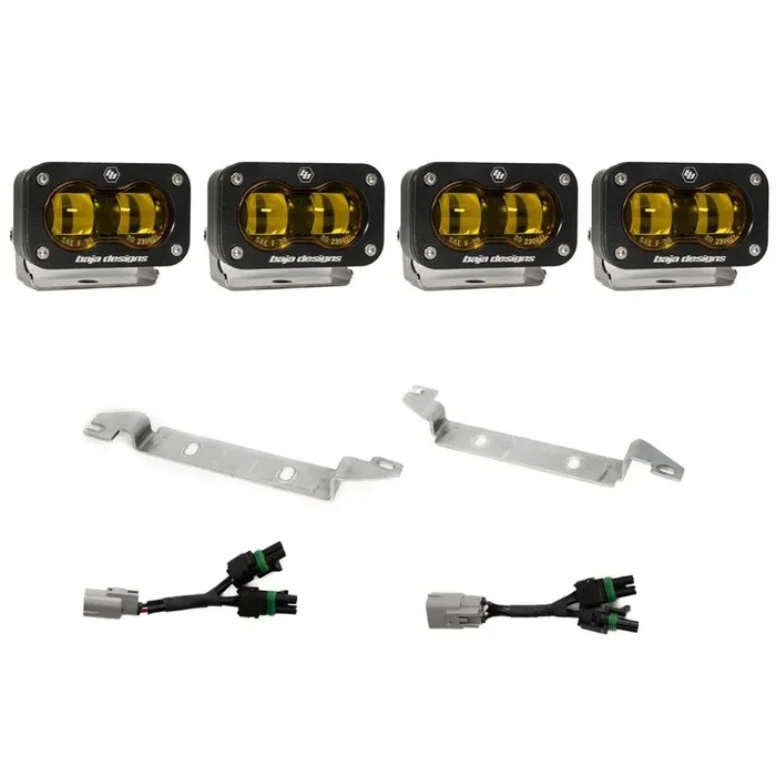 S2 SAE OEM Fog Light Replacement Kit 2024-On Toyota Tacoma TRD Pro/Trailhunter Amber Baja Designs