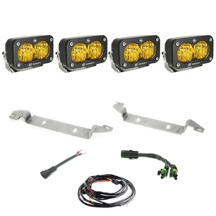 S2 Sport Fog Pocket Kit – 23-Present Toyota Sequoia (Wide Cornering Baja Amber) Baja Designs