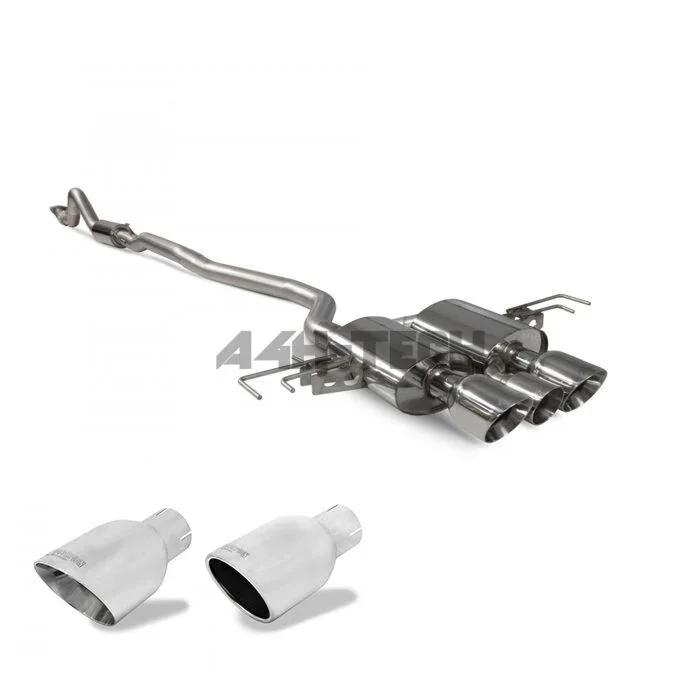 Scorpion Non Resonated stainless steel exhaust system 3” / 76mm LHD/RHD (Honda Civic 17-21 2.0 Type R turbo FK8)