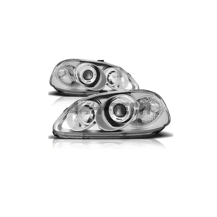 Sonar Angel Eyes headlights Chrome E-Mark (Honda Civic 99-00 2/3/4 drs)