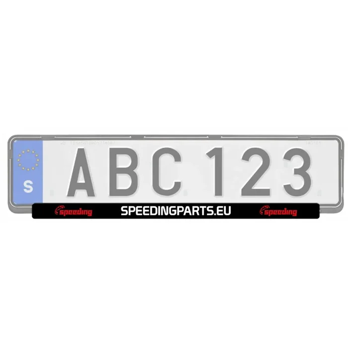 Speeding License Plate Advertising Strip