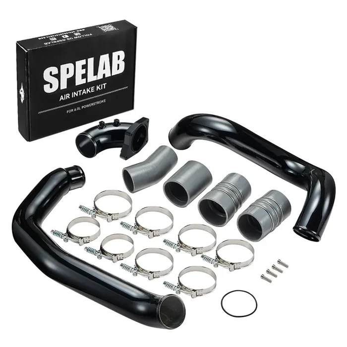 SPELAB Intercooler Pipe Kit & Intake Elbow For 2005-2007 6.0 Powerstroke Diesel Ford F250 F350 F450 F550