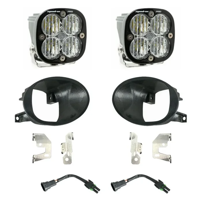 Squadron Pro Fog Pocket Kit 19-24 Sprinter 1500/2500/3500 (Wide Cornering; Clear)