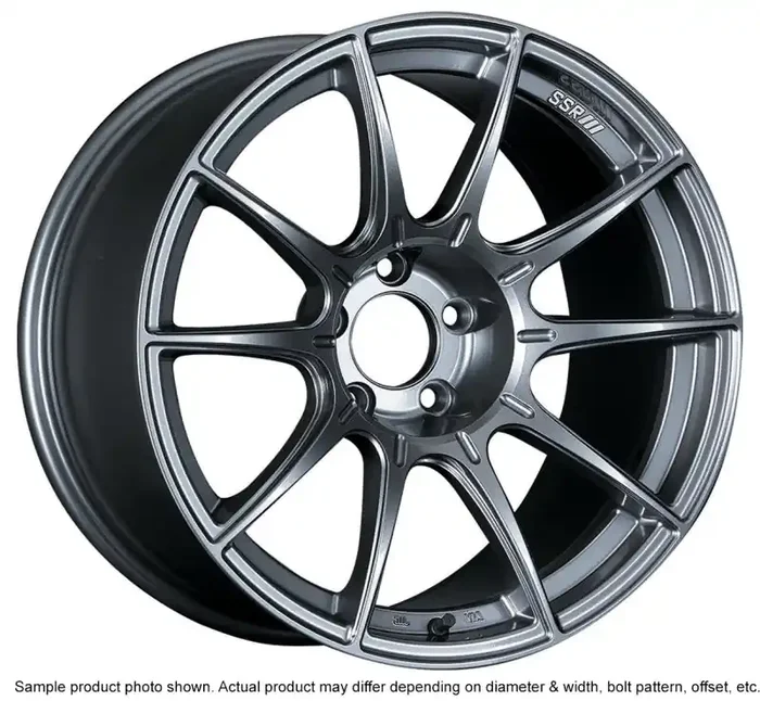 SSR GTX01 18×10.5 5×114.3 15mm Offset Dark Silver Wheel Evo X / G35 / 350z / 370z