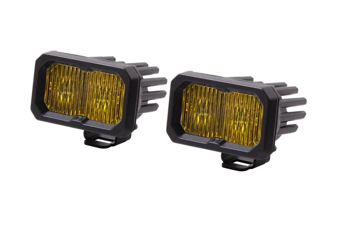 Stage Series 2 Inch LED Pod, Pro Yellow Fog Standard ABL Pair