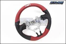 TOM’S Black / Red Leather Steering Wheel – 2013-2016 Scion FR-S / Subaru BRZ