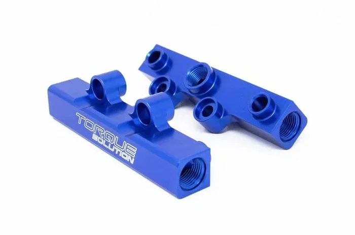 Torque Solution V2 Top Feed Fuel Rails (Blue) – 2002-2014 Subaru WRX / 2007-2020 STI / 2008-2012 Legacy GT / 2006-2013 Forester XT