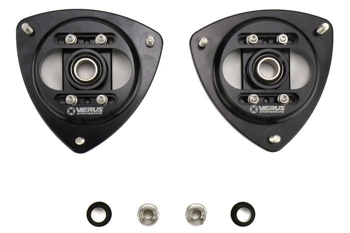 Verus Engineering Front Camber Plate Kit Black – 2013-2021 Scion FRS / Subaru BRZ / Toyota 86