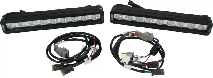 VISION X LIGHTING 12″ XMITTER LOW PROFILE PRIME XTREME BLACK SIX 5-WATT LED‘S, LOW BEAM, HIGH BEAM, TURN LIGHTS KIT OF – 9893303