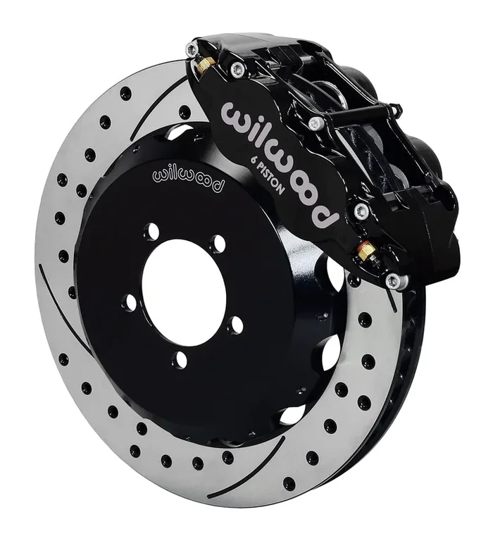 Wilwood FNSL6R Front Brake Kit 13.06in Drilled/Slotted Black – 2002-2014 Subaru WRX / 2004-2017 Subaru STI