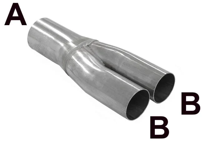Y-pipe 89×76 Stainless