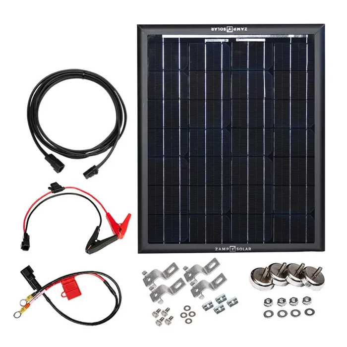 Zamp Solar – OBSIDIAN® SERIES 25 Watt Trickle Charge Solar Panel Kit (Magnetic Mounts)